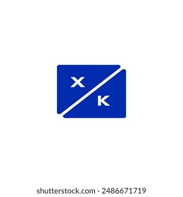 XK letter logo design Unique and modern logo design. XK professional branding letter design. XK letter logo type template vector illustration icon.
