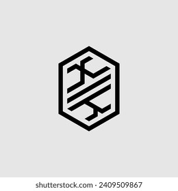 XK line geometric monogram with high quality professional design that will print well