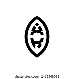XK line geometric monogram with high quality professional design that will print well