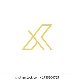 XK logo design vector sign