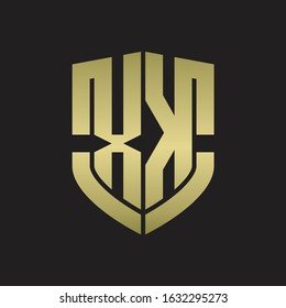 Xk Logo Monogram Emblem Shield Shape Stock Vector (Royalty Free ...