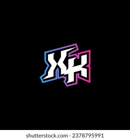 Diseño de logotipo de monograma XK con concepto de forma abstracta en vector