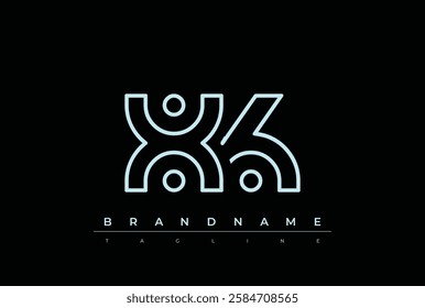 XK Technology Letter Logo Template. This tech letter logo is a graphic mark that uses letters to represent a technology company.