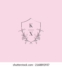 XK wedding logo letters in high quality professional design that will print well across any print media