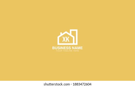 xk x k initial  based abstract modern minimal creative logo, vector template image. luxury logotype logo, real estate homie logo.