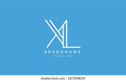 XL Alphabet initial Letter Monogram Icon Logo vector illustration
