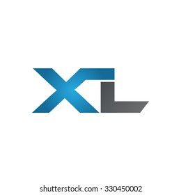 XL company linked letter logo blue