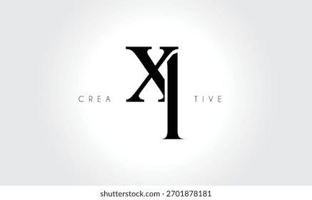 XL Elegant Serif Monogram Logo - Luxuriöses typografisches Kleinbuchstaben-Zeichen für modernes Branding