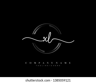 XL initial handwriting logo template vector