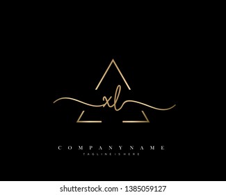 XL initial handwriting logo template vector