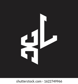 XL Initial Letters logo monogram with up to down style