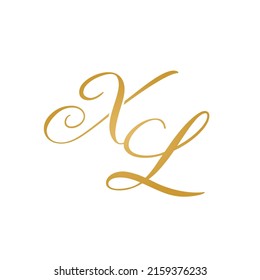 XL initial logo design vector stock