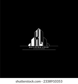 XL initial monogram logo for real estate with building style