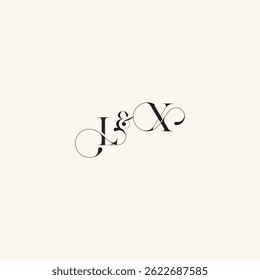 XL letter elegancy and beauty in one look wedding caligraphic logo with monogram concept