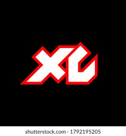 XL Logo Design, erste XL Buchstaben Design mit sci-fi Stil. XL Logo für Spiel, Support, Technologie, Digital, Community oder Business. X L sport moderne Schrift des italienischen Alphabets. Typografie urbane Schriftarten.