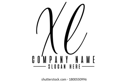 Xl logo design, Xl letter logo template vector