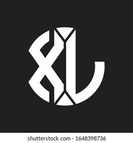 XL Logo monogram with piece circle ribbon style