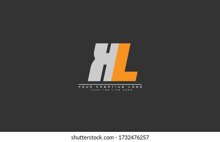 Modelo de monograma del logotipo del vector abstracto XL LX