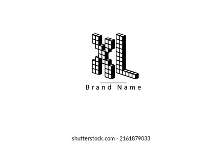 XL LX X L abstract vector logo monogram template