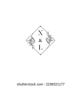XL wedding initial logo letters in high quality professional design that will print well across any print media