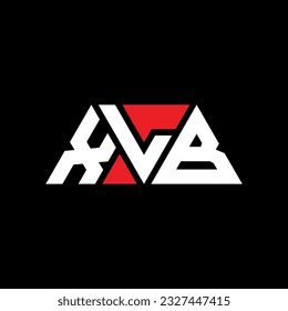 Diseño del logotipo de la letra triangular XLB con forma triangular. Monograma de diseño del logotipo del triángulo XLB. Plantilla de logotipo vectorial de triángulo XLB con color rojo. Logotipo triangular XLB Diseño sencillo, elegante y lujoso.