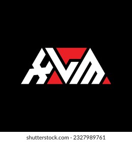 XLM triangle letter logo design with triangle shape. XLM triangle logo design monogram. XLM triangle vector logo template with red color. XLM triangular logo Simple, Elegant, and Luxurious design.