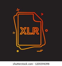XLR file type icon design vector