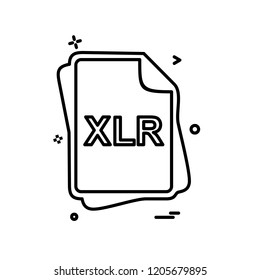 XLR file type icon design vector