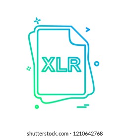 XLR file type icon design vector
