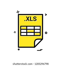XLS application download file files format icon vector design