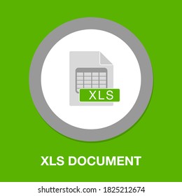 icono de documento xls. ilustración plana del icono vectorial xls. símbolo de signo de xls