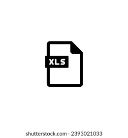 XLS document icon, XLS document sign vector for web site Computer and mobile app