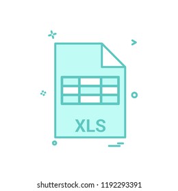 xls file file extension file format icon vector design