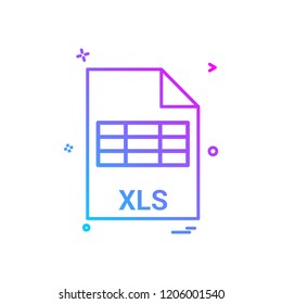 xls file file extension file format icon vector design