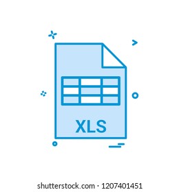 xls file file extension file format icon vector design