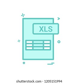 xls file format icon vector design