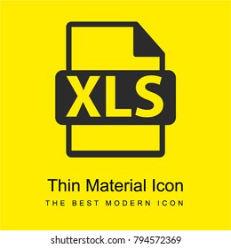 Xls file format symbol bright yellow material minimal icon or logo design