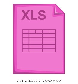 XLS file icon. Cartoon illustration of XLS file vector icon for web