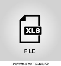 Xls file icon. Xls file concept symbol design. Stock - Vector illustration can be used for web
