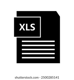 Xls file icon illustrated on background