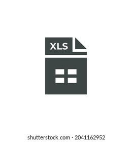 XLS file icon isolated of flat style. Vector illustration design.