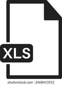 Icono de archivo XLS aislado sobre fondo blanco . Icono de formato de archivo XLS . Vector de iconos XLS