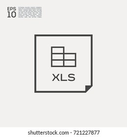 xls file line vector icon 