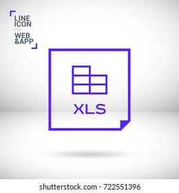 xls file line vector icon 