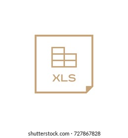 xls file line vector icon 