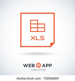 xls file line vector icon 
