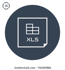 xls file line vector icon 