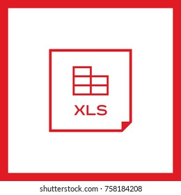 xls file line vector icon 