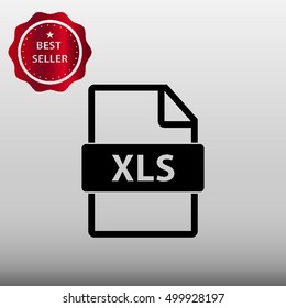 XLS File Type Vector Icon Illustration
