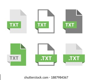 XLS files document icon set, XLS file format sign